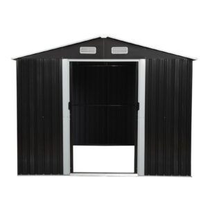 8′ x 10′ Tool Storage Shed Charcoal Black