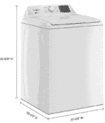 Whirlpool WTW4107SW 4.2 – 4.3 Cu. Ft Top Load Washer with 2-in-1 Removable Agitator, White