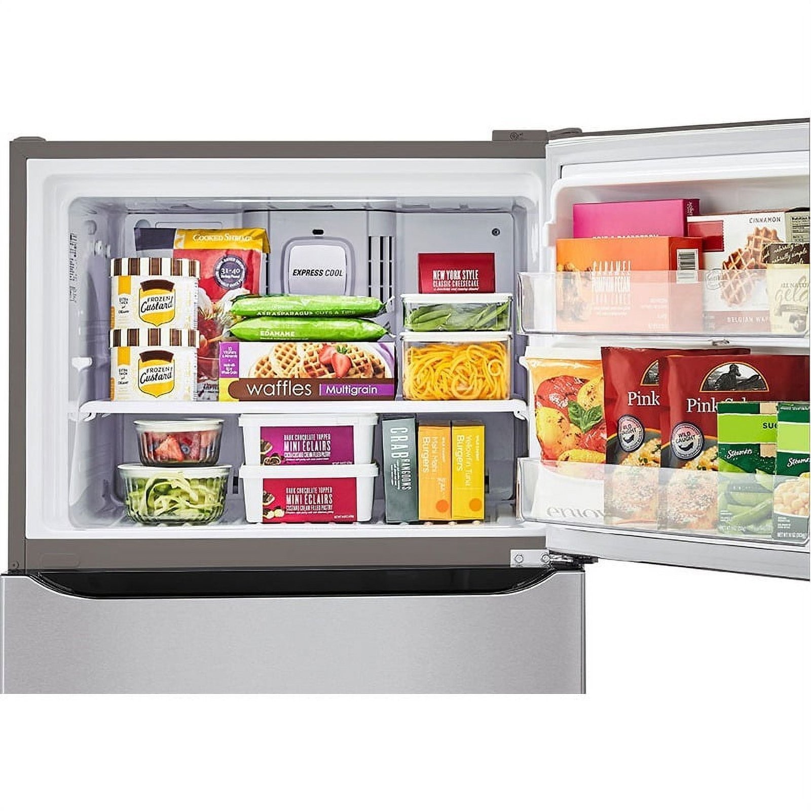 LG 20 cu. ft. 30 Inch Wide Top Freezer Refrigerator – Stainless Steel - Image 7