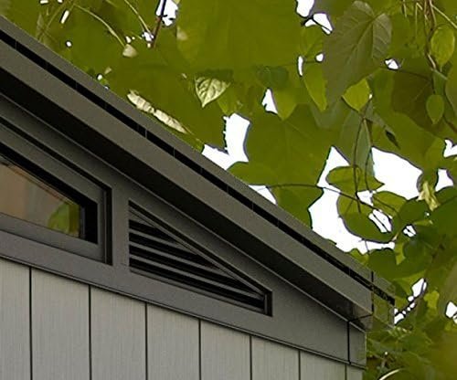 Keter Outdoor Storage Shed, for House, Patio & Yard, Plastic Resin, Artisan, 7×7 Ft, Gray - Image 7