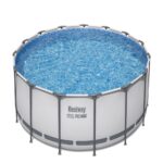 Bestway Steel Pro MAX 10 Foot x 30 Inch Round Metal Frame Above Ground Outdoor Backyard Swimming Pool Set with 330 GPH Filter Pump