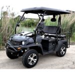 Brand New Gas Golf Cart UTV Hybrid Linhai Big Hammer 200 GVX Side by Side UTV With Custom Rims/Tires – Black