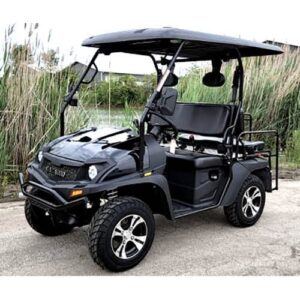 New Gas Golf Cart UTV Hybrid Big Hammer 200 GVX Side by Side UTV With Custom Rims/Tires – Black
