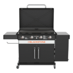 Blackstone 36-in Culinary Cabinet Griddle with Side Table: Versatile Outdoor Cooking in Stainless Steel