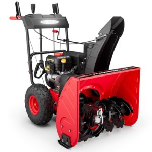 PowerSmart Snow Blower Gas Powered 24 Inch Self-Propelled 2-Stage 212cc Engine with Electric Start