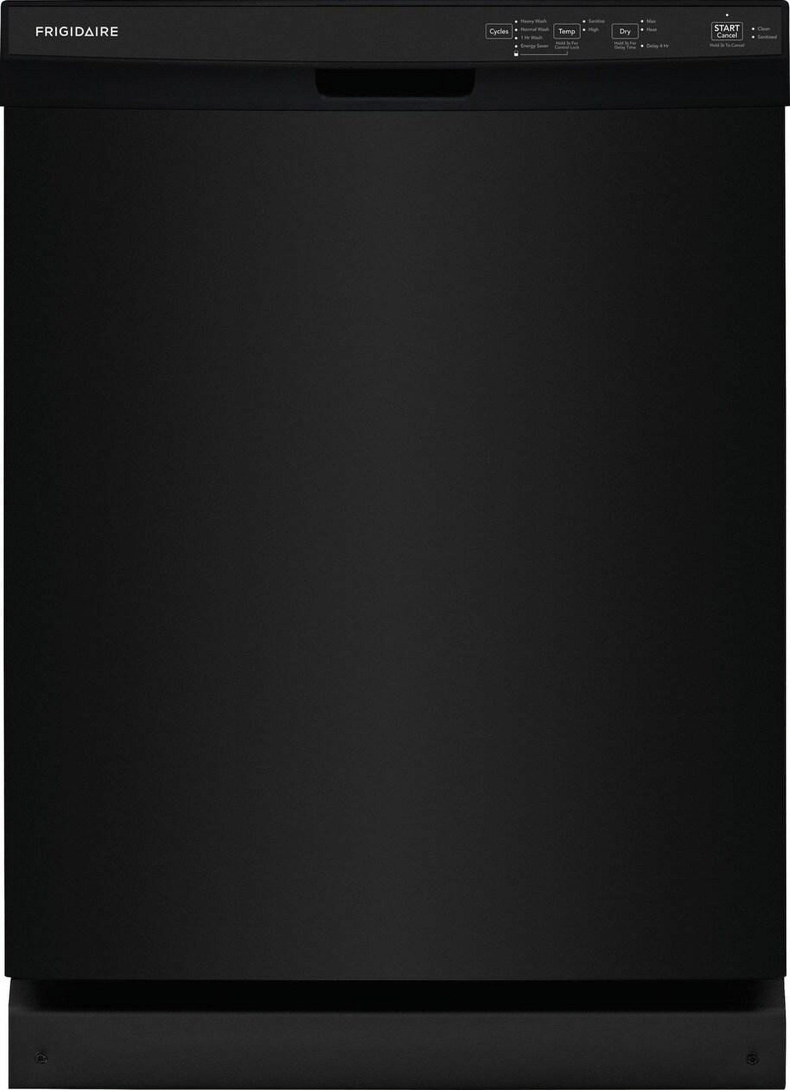 Frigidaire 24″ Built-In Dishwasher, Front Control, Black