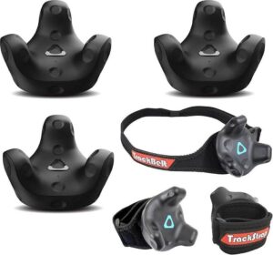 HTC 3 Pack VR VIVE Tracker (3.0) with Rebuff Reality TrackBelt 2 TrackStraps