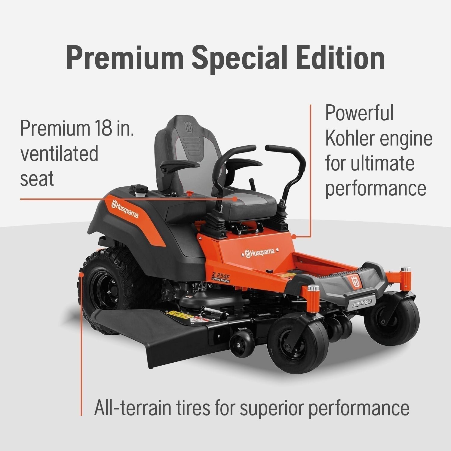 Husqvarna Z254F 26HP 747cc Kohler Engine 54″ FAB Z-Turn Mower Premium Special Edition 967844902 - Image 6