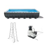 Intex 24′ x 12′ x 52″ Ultra XTR Rectangular Frame Swimming Pool Set + Pump