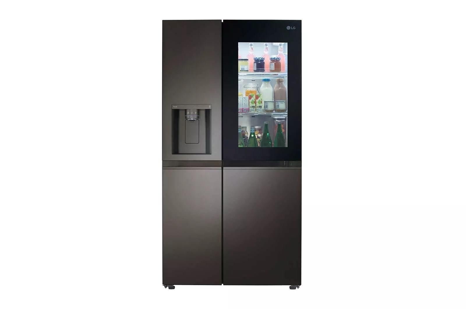 LG LRSOS2706D 27 Cu. Ft. Black Stainless Steel Side-by-Side Smart Refrigerator - Image 2