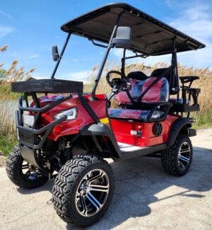 New 48V Electric Golf Cart 4 Seater Lifted Renegade+ Edition Utility Golf UTV Compare To Coleman Kandi 4p