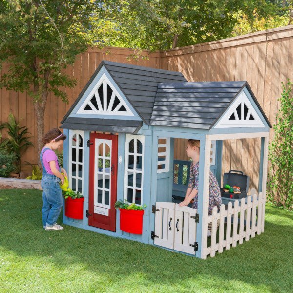 Timber Trail Wooden Outdoor Playhouse - Image 3