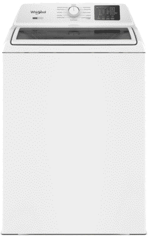 Whirlpool WTW4307SW 4.2–4.3 Cu. Ft. Top Load Washer with 2-in-1 Removable Agitator, Soft Close Glass Lid, White