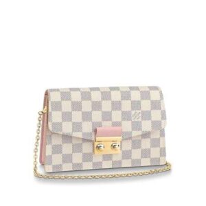 Louis Vuitton CROISETTE CHAIN WALLET Rose Ballerine Pink
