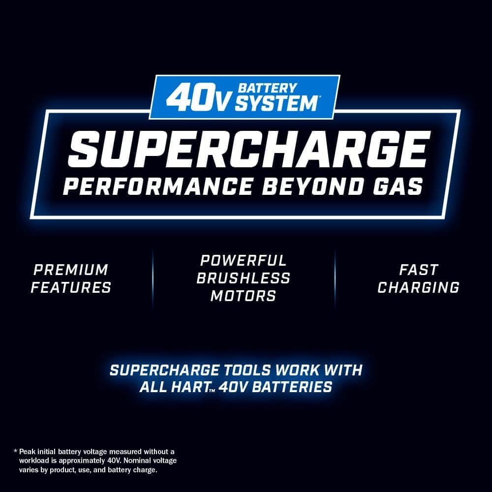 HART 40-Volt 21-inch Supercharge 3-in-1 Self-Propelled Mower Kit, (2) 6.0Ah Lithium-Ion Batteries - Image 17