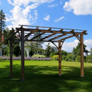 Elegant Cedar Wood Pergola – Perfect Outdoor Shade for Garden
