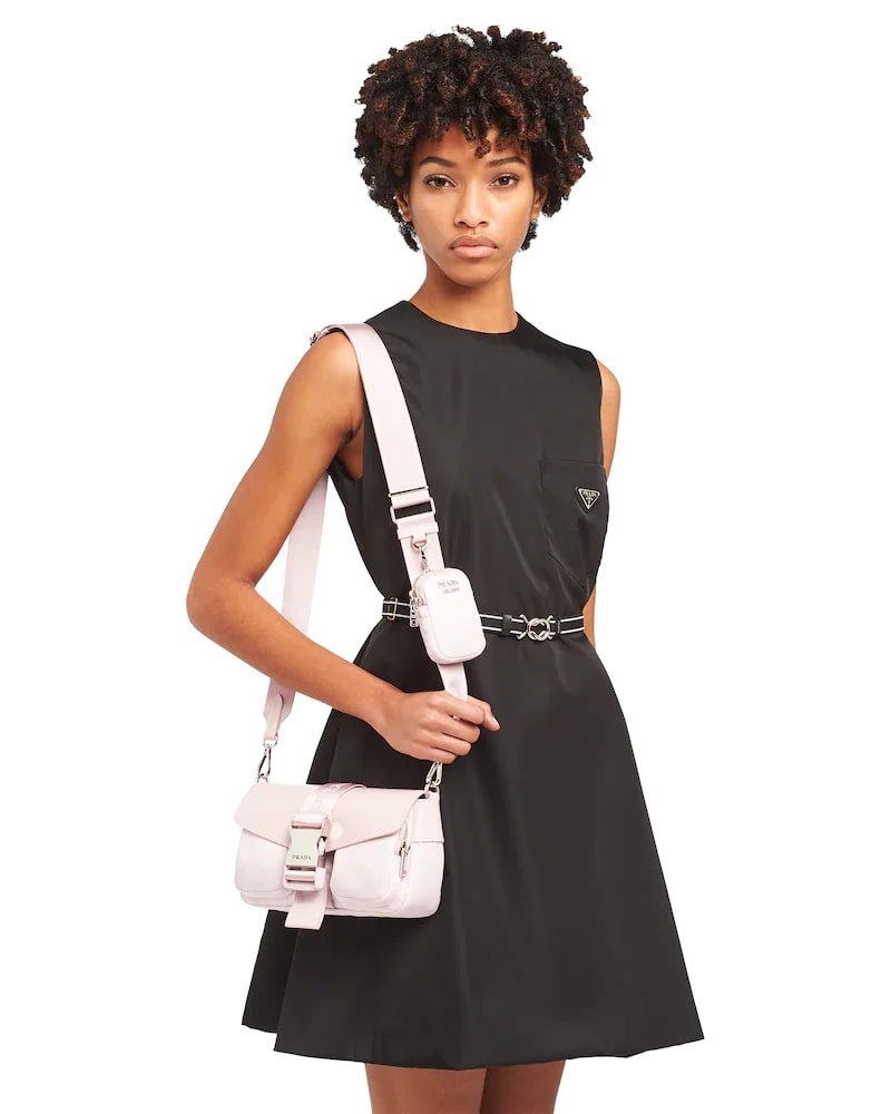 Prada Pocket Nylon and Brushed Leather Bag - Image 28