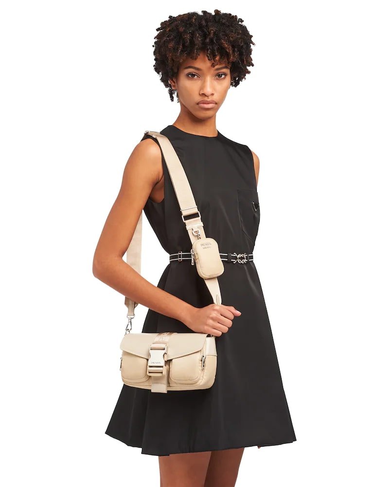 Prada Pocket Nylon and Brushed Leather Bag - Image 35