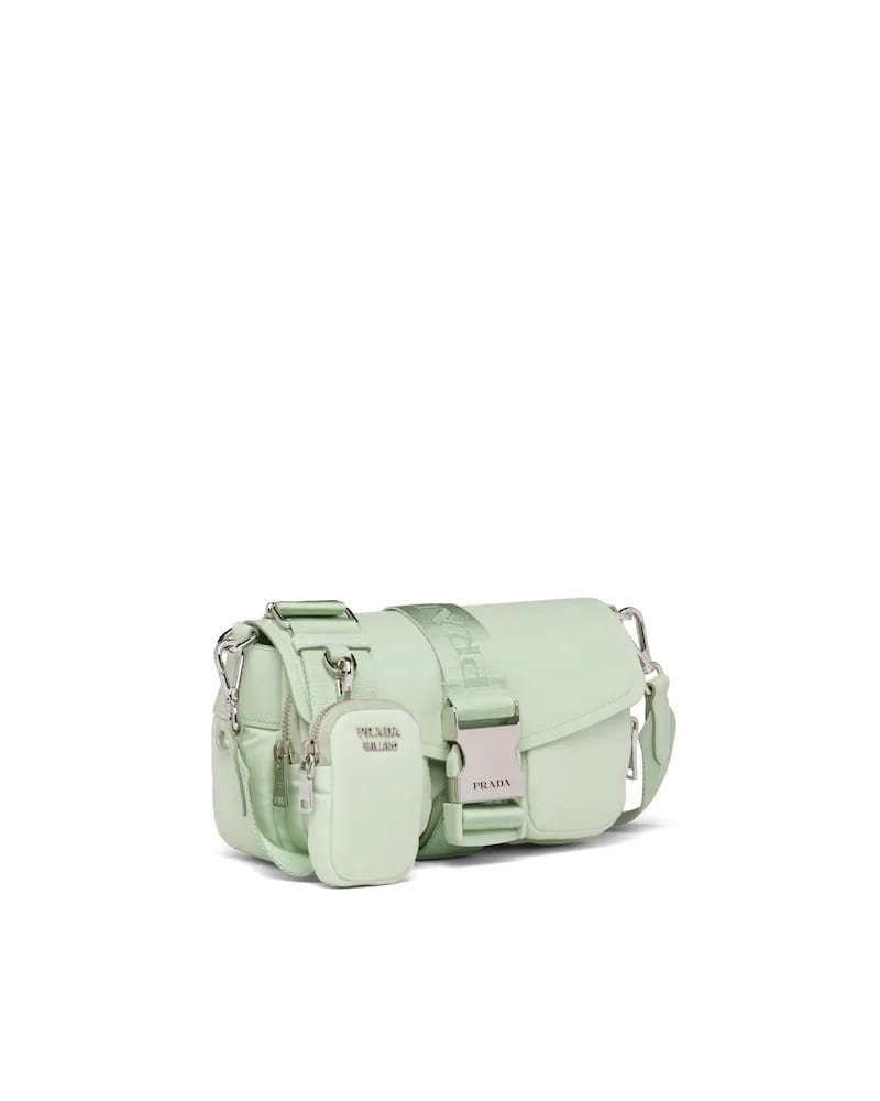 Prada Pocket Nylon and Brushed Leather Bag - Image 34