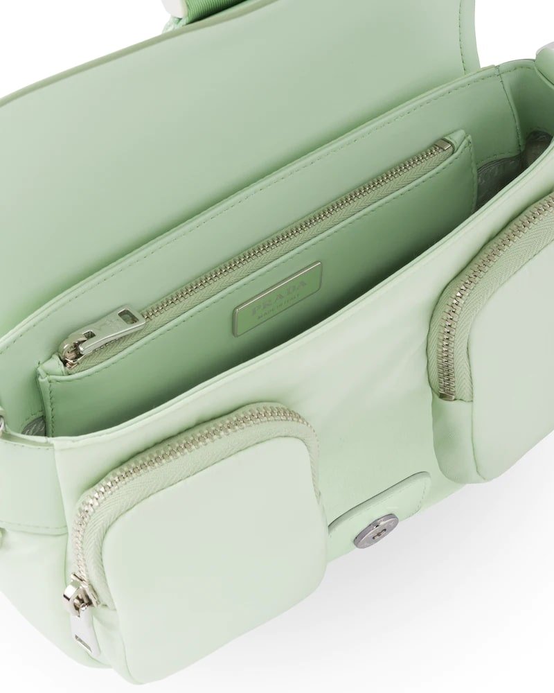 Prada Pocket Nylon and Brushed Leather Bag - Image 40