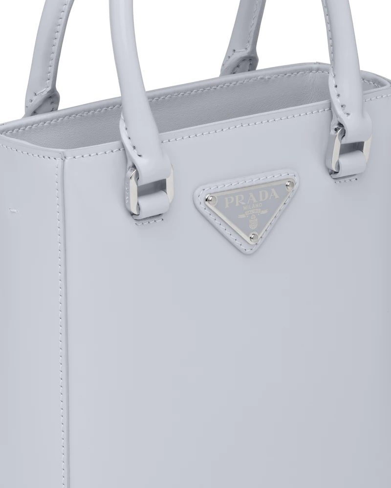 Prada Small Brushed Leather Tote - Image 10