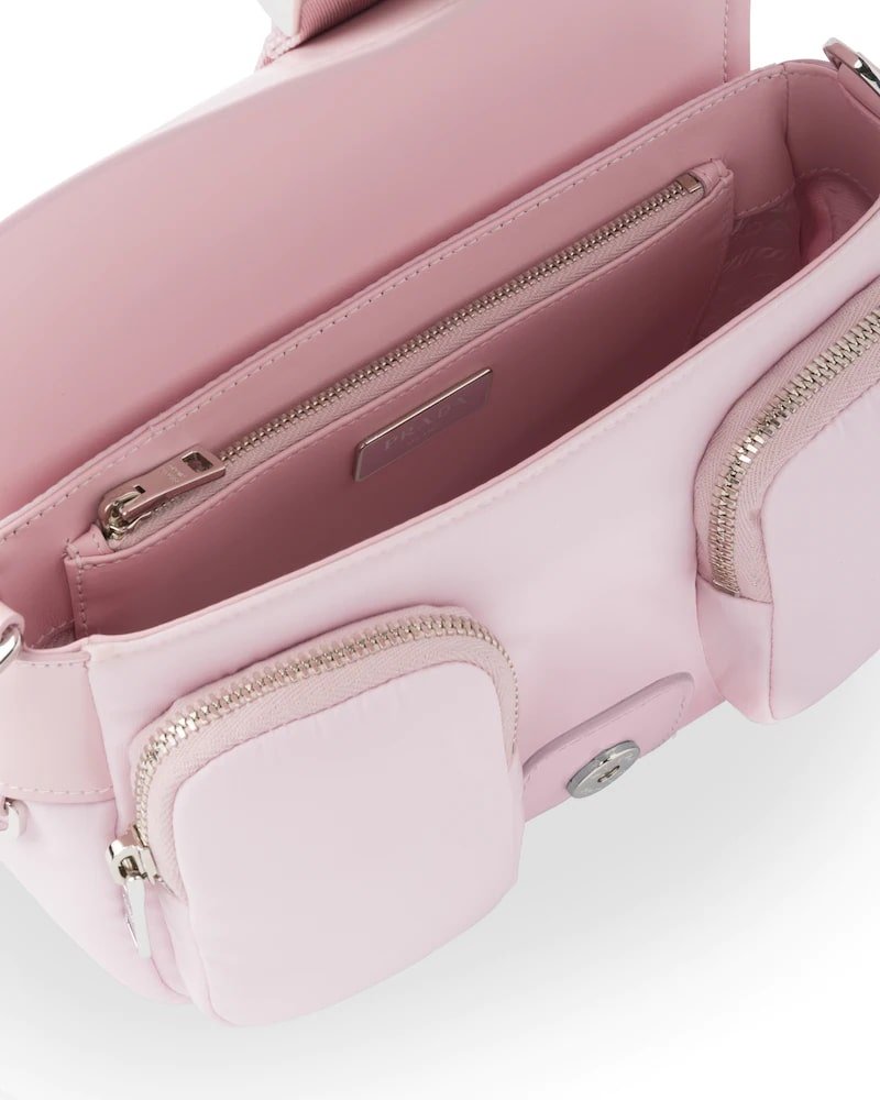 Prada Pocket Nylon and Brushed Leather Bag - Image 26