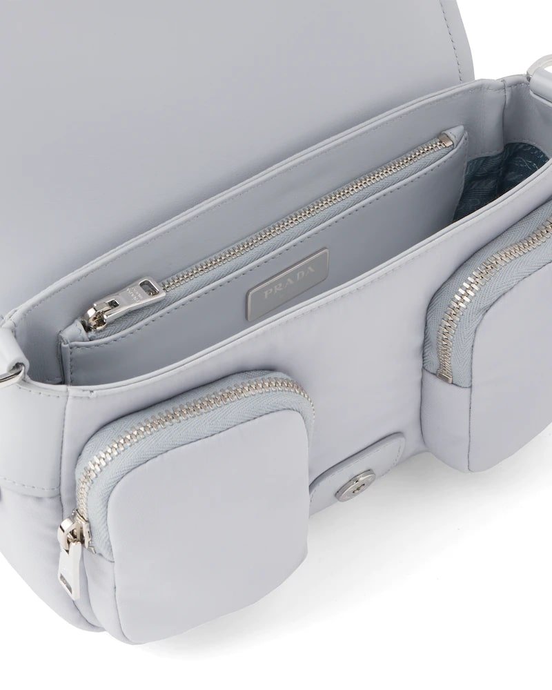 Prada Pocket Nylon and Brushed Leather Bag - Image 3