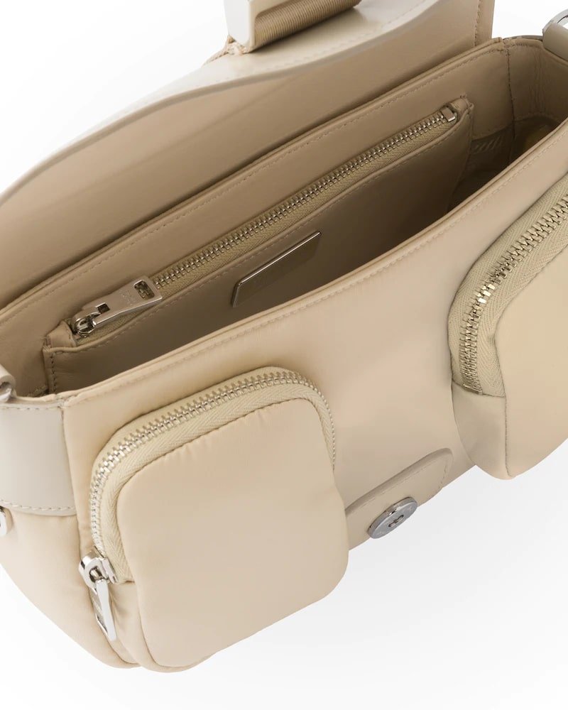 Prada Pocket Nylon and Brushed Leather Bag - Image 37