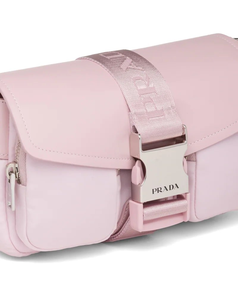 Prada Pocket Nylon and Brushed Leather Bag - Image 24