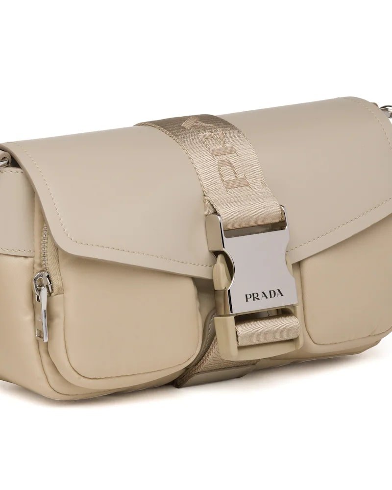 Prada Pocket Nylon and Brushed Leather Bag - Image 31