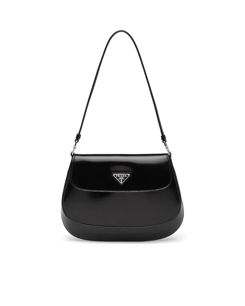 Prada Cleo Brushed Leather Shoulder Bag With Flap - Image 9