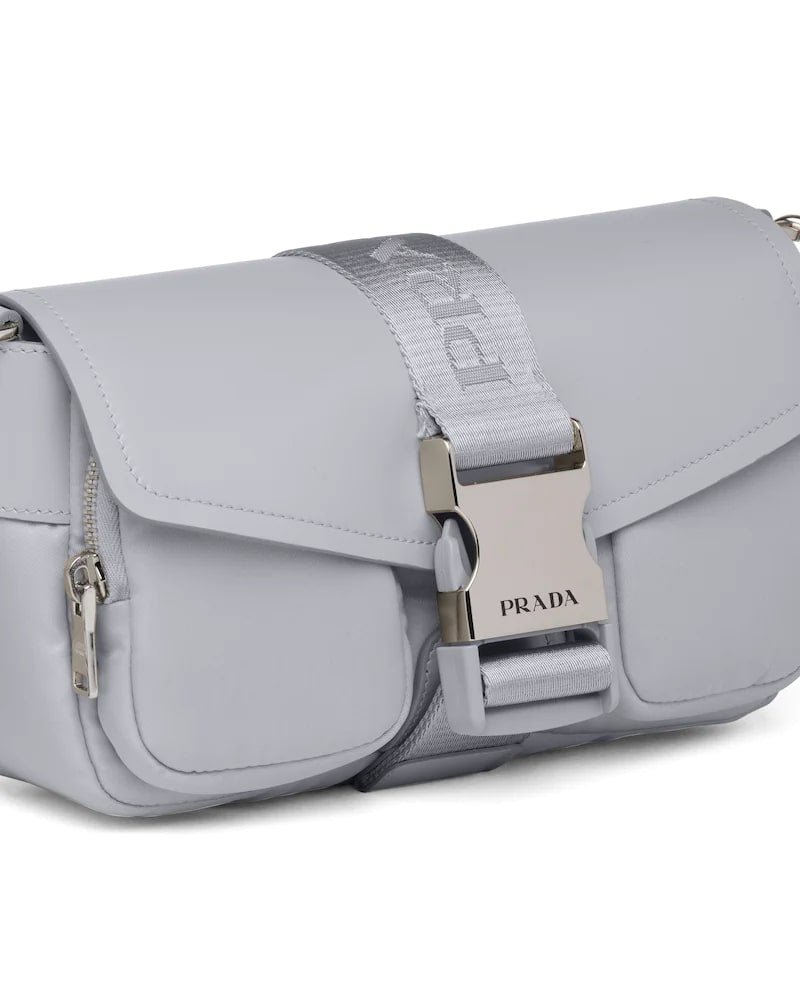 Prada Pocket Nylon and Brushed Leather Bag - Image 2