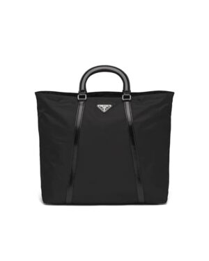 Prada Large Nylon and Leather Tote