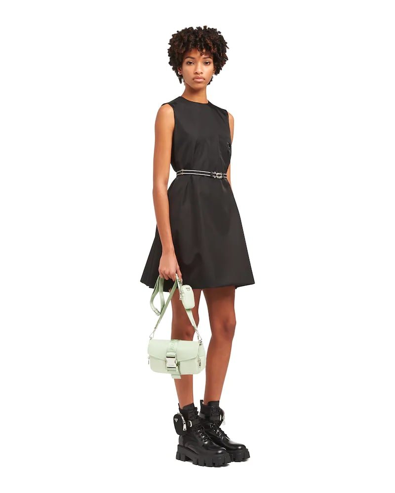 Prada Pocket Nylon and Brushed Leather Bag - Image 23