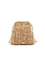 Prada Leather Mesh and Satin Clutch