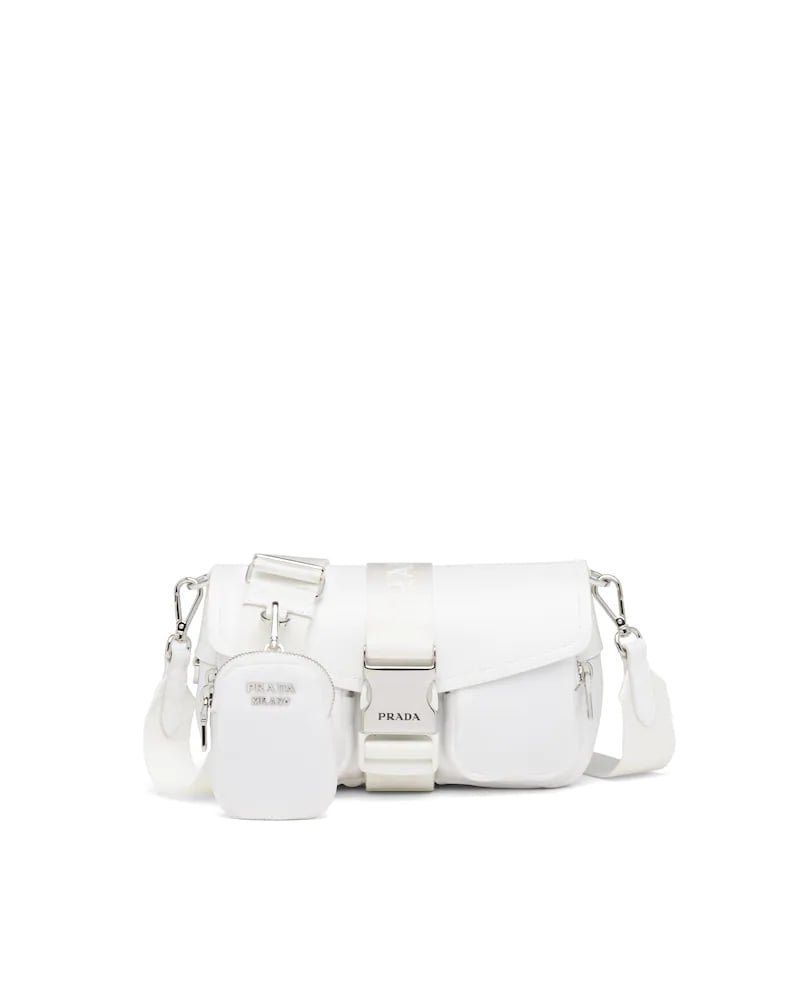 Prada Pocket Nylon and Brushed Leather Bag - Image 15