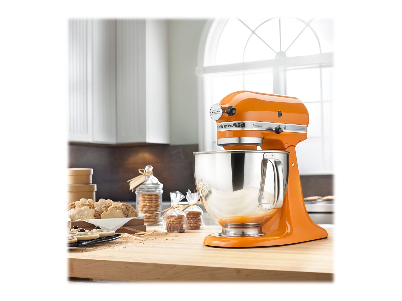 Artisan® Series 5 Quart Tilt-Head Stand Mixer – Tangerine - Image 5