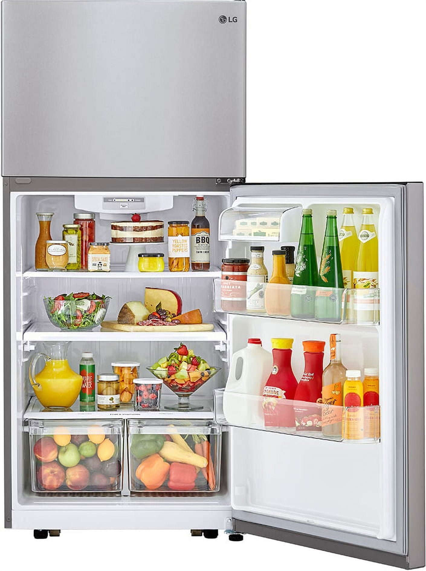 LG 20 cu. ft. 30 Inch Wide Top Freezer Refrigerator – Stainless Steel - Image 8