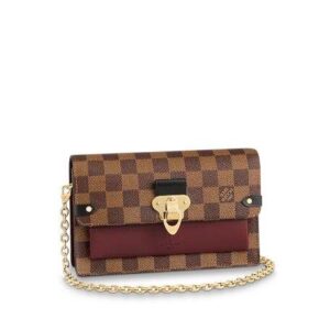 Louis Vuitton VAVIN CHAIN WALLET Bordeaux Red / Black
