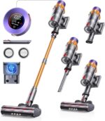Cordless Vacuum Cleaner, 550W 45KPA 60 Mins Runtime Self-Standing Vacuum