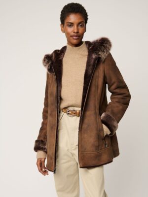 Claire Hooded Toscana Sheepskin Coat