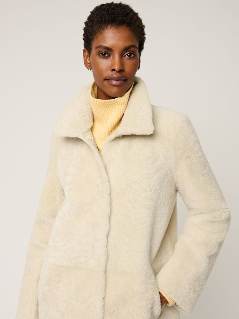 Carmen Reversible Curly Sheepskin Coat - Image 3