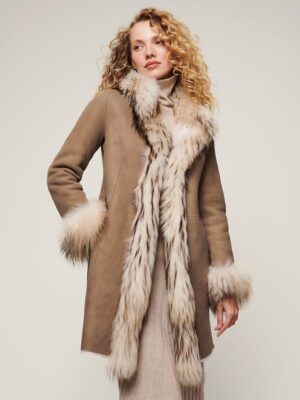 Chantal Reversible Cream Sheepskin Coat