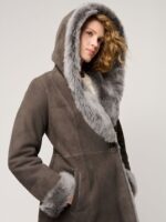 Gabriella Hooded Sheepskin Coat