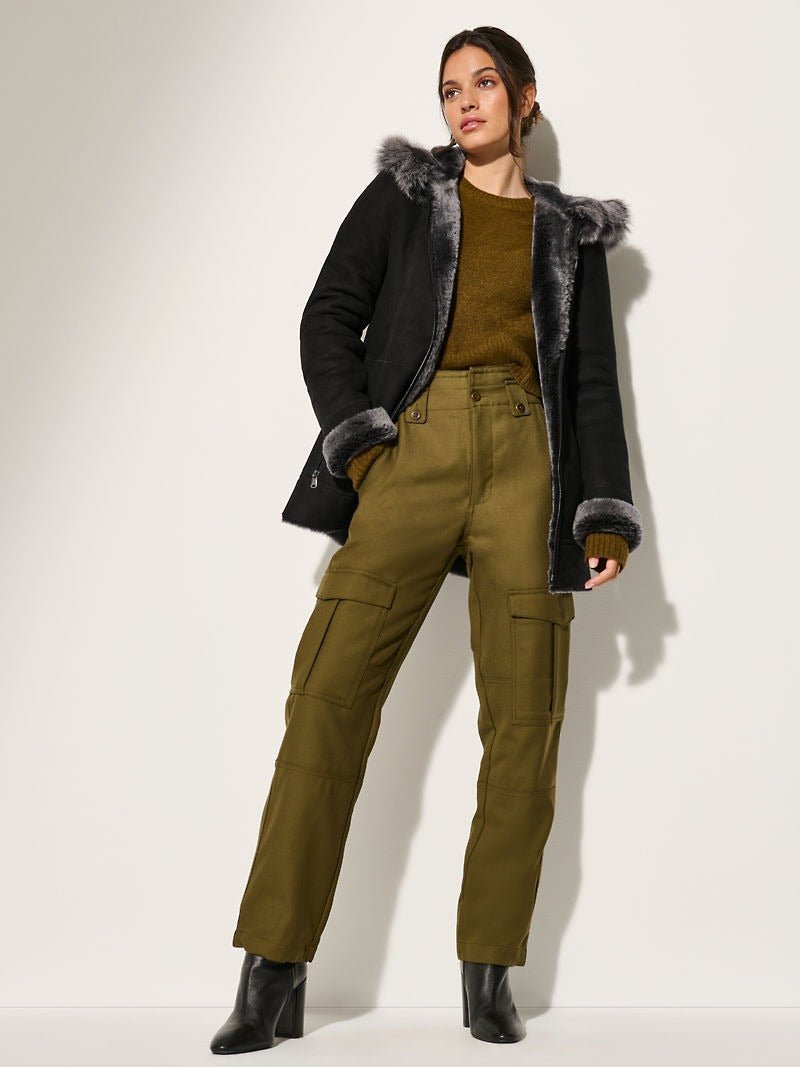 Claire Hooded Toscana Sheepskin Coat - Image 4