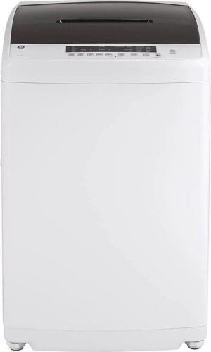 GE – 2.8 Cu. Ft. Top Load Washer – White/black