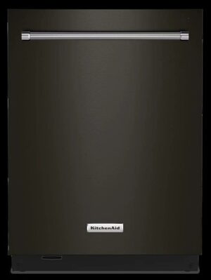 KitchenAid – Top Control Built-In Dishwasher with Stainless Steel Tub, FreeFlex Third Rack, 44dBA – Black stainless steel