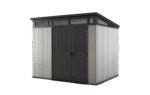 Keter Artisan 9×7 Foot Large Outdoor Shed with Floor with Modern Design for Patio Furniture