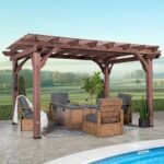 Somerville 14×10 pergola – walnut stain