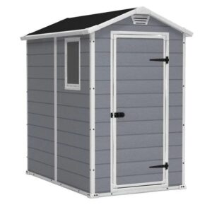 Storage Shed: Manor 4X6 S Outdoor Storage Shed, Brown